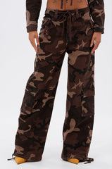 CANT SEE ME BROWN CAMP CARGO JOGGER