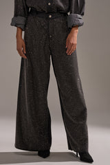 BLING BLING DENIM RELAXED PANT IN BLACK