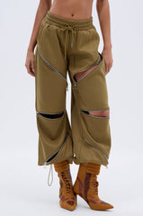 CALI MULTI ZIPPER SWEATPANT
