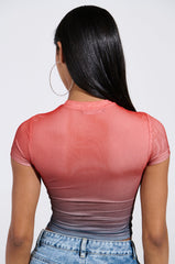 DID IT AGAIN OMBRE MESH TSHIRT