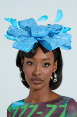 DENIM AND DIAMONDS CLIP ON HEADBAND