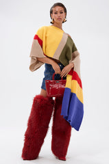 EASY LOVER CROP ABSTRACT SWEATER