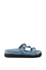 AZALEA WANG LUCINEA DENIM RHINESTONE SANDAL