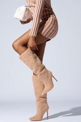 AZALEA WANG PAITYN FUZZY BOOT IN BROWN