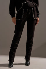 COZY HOLIDAY RHINESTONE JOGGER IN BLACK