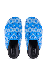 AZALEA WANG EFRYN BLUE FLOWER EMBROIDERED CLOG
