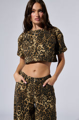 CHEETAH SISTERS TOP