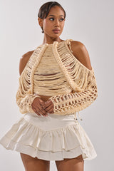 CATCHING FEELING FRINGE SWEATER
