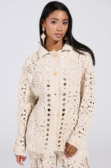 CROCHET KNIT BUTTON UP