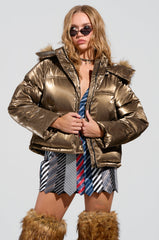 CAPRI FUR TRIM PUFFER
