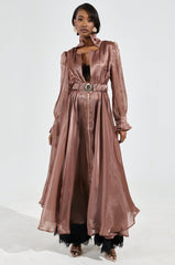 DRESSED UP TRENCH COAT IN BROWN