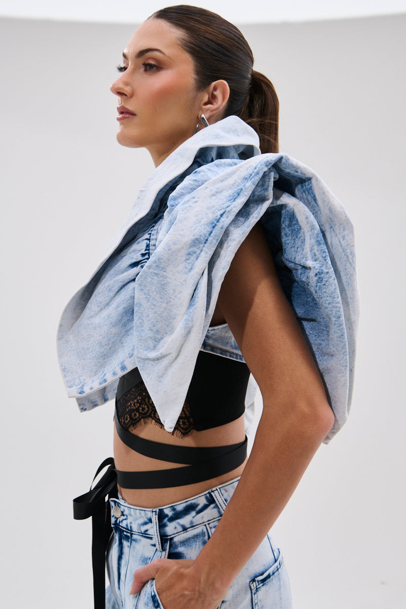 DION BOLERO IN DENIM