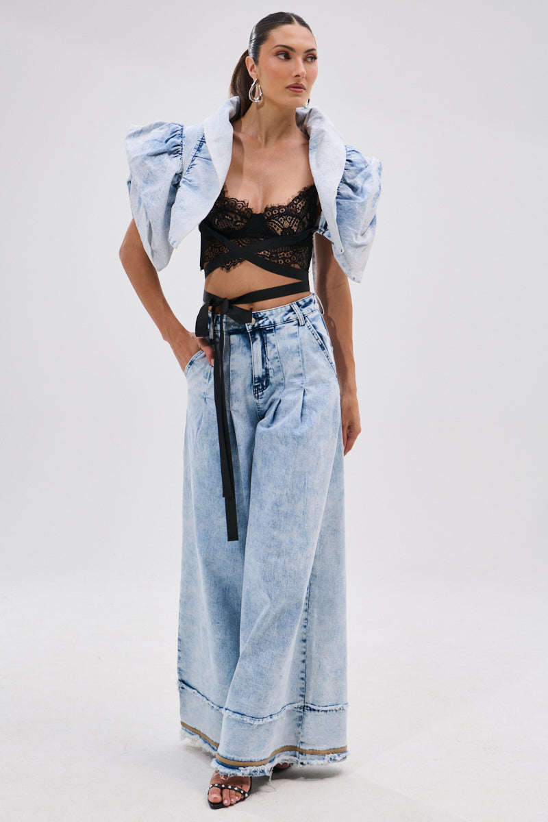 DION BOLERO IN DENIM