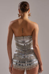 CHANDELIER RHINESTONE MINI DRESS