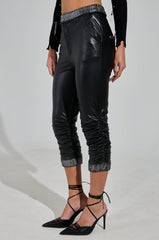 ALWAYS BEST DRESSED CAPRI IN BLACK PU