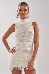 CROCHET CUTIE MINI DRESS
