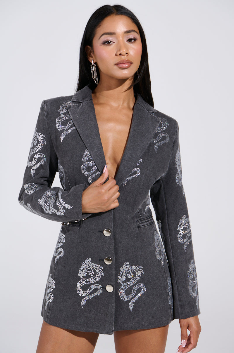 DRAGON SENSE EMBELLISHED BLAZER