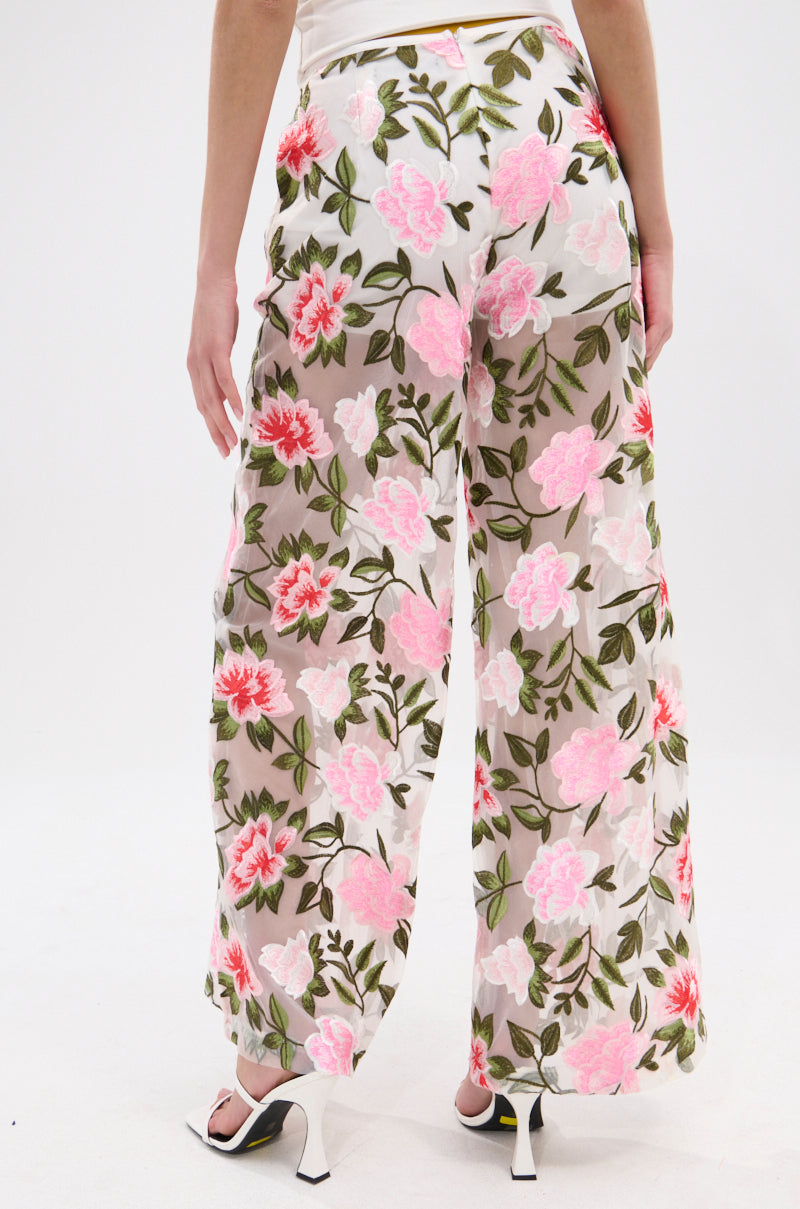 BLOSSOM LACE PALAZZO PANTS