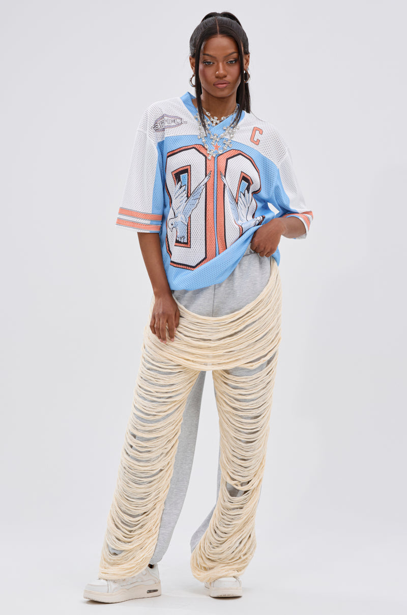 CRAZY LADY DISTRESSED JOGGER