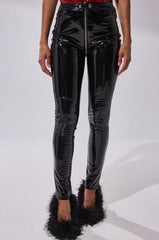 DROP IT LIKE ITS HOT VINYL LEGGING WITH ZIPPER