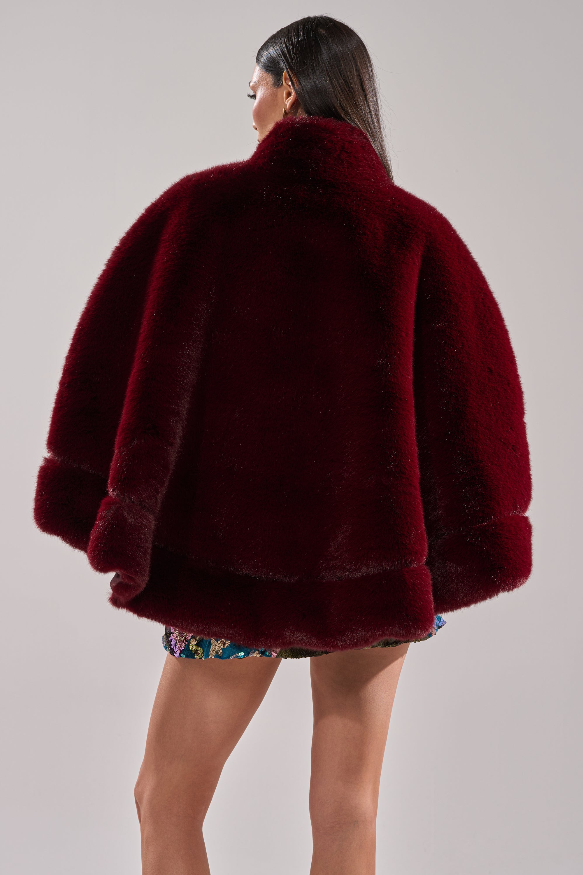 CELINE FAUX FUR CAPE