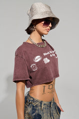 BLOCK HIS NUMBER CROPPED T-SHIRT