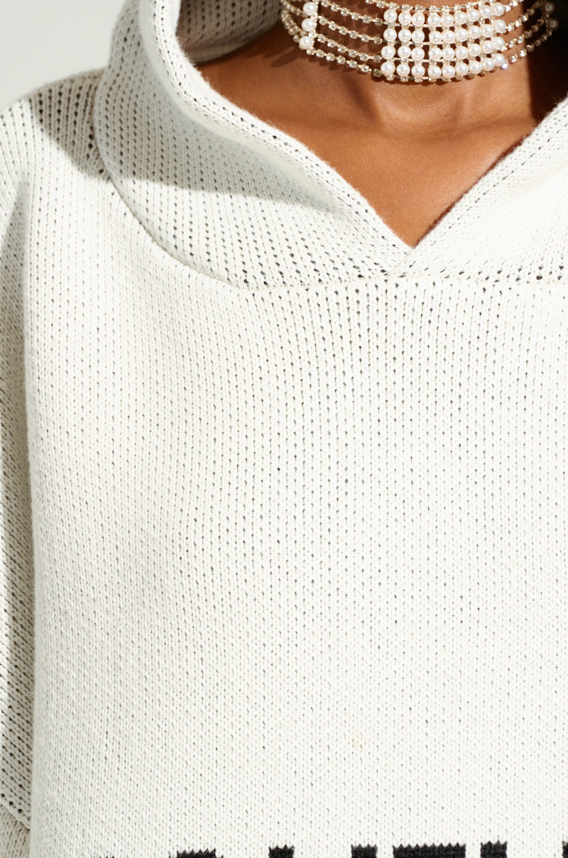 COUTURE OVERSIZED HOODED SWEATER