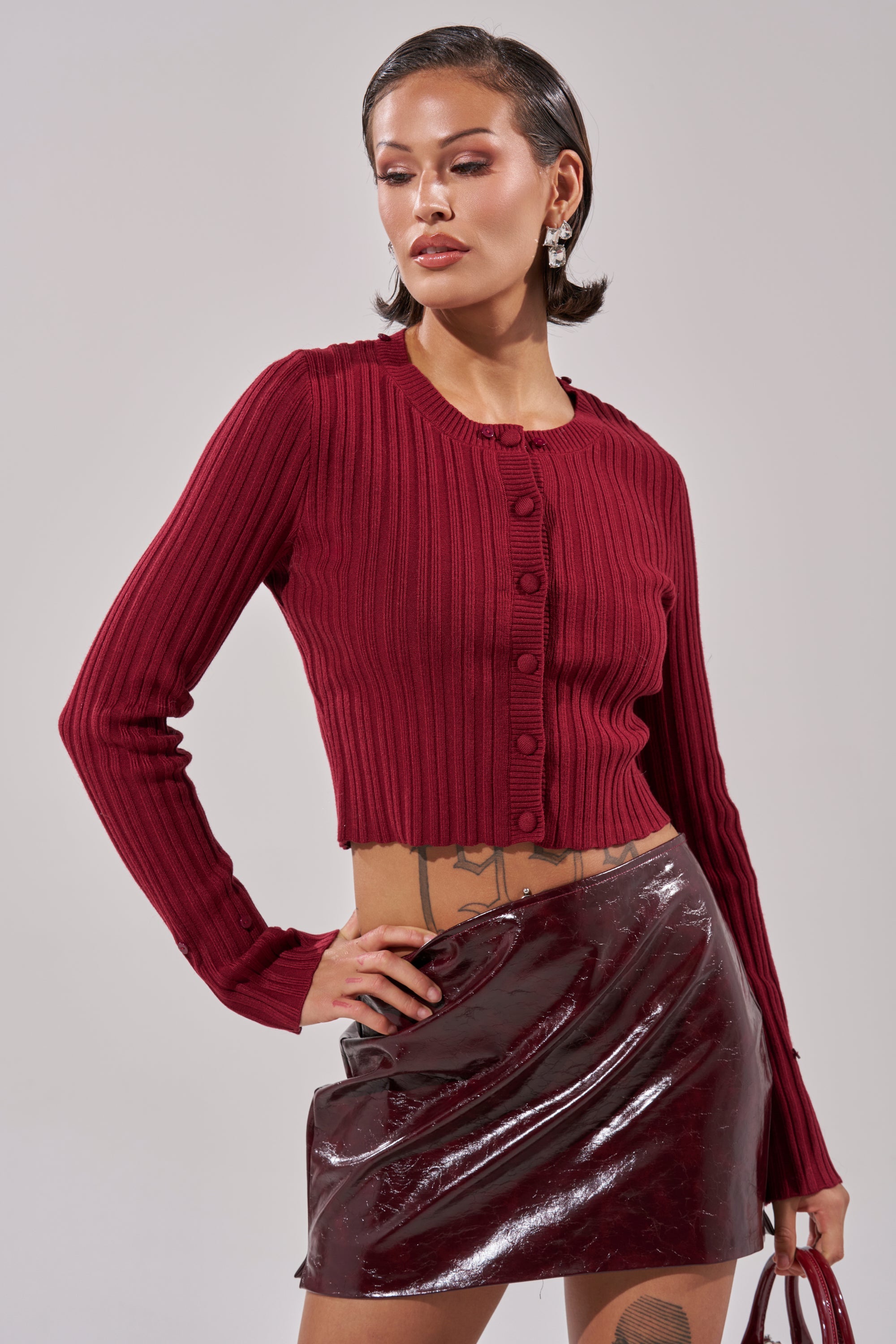 EASE MY MIND CARDIGAN WITH FUR TRIM