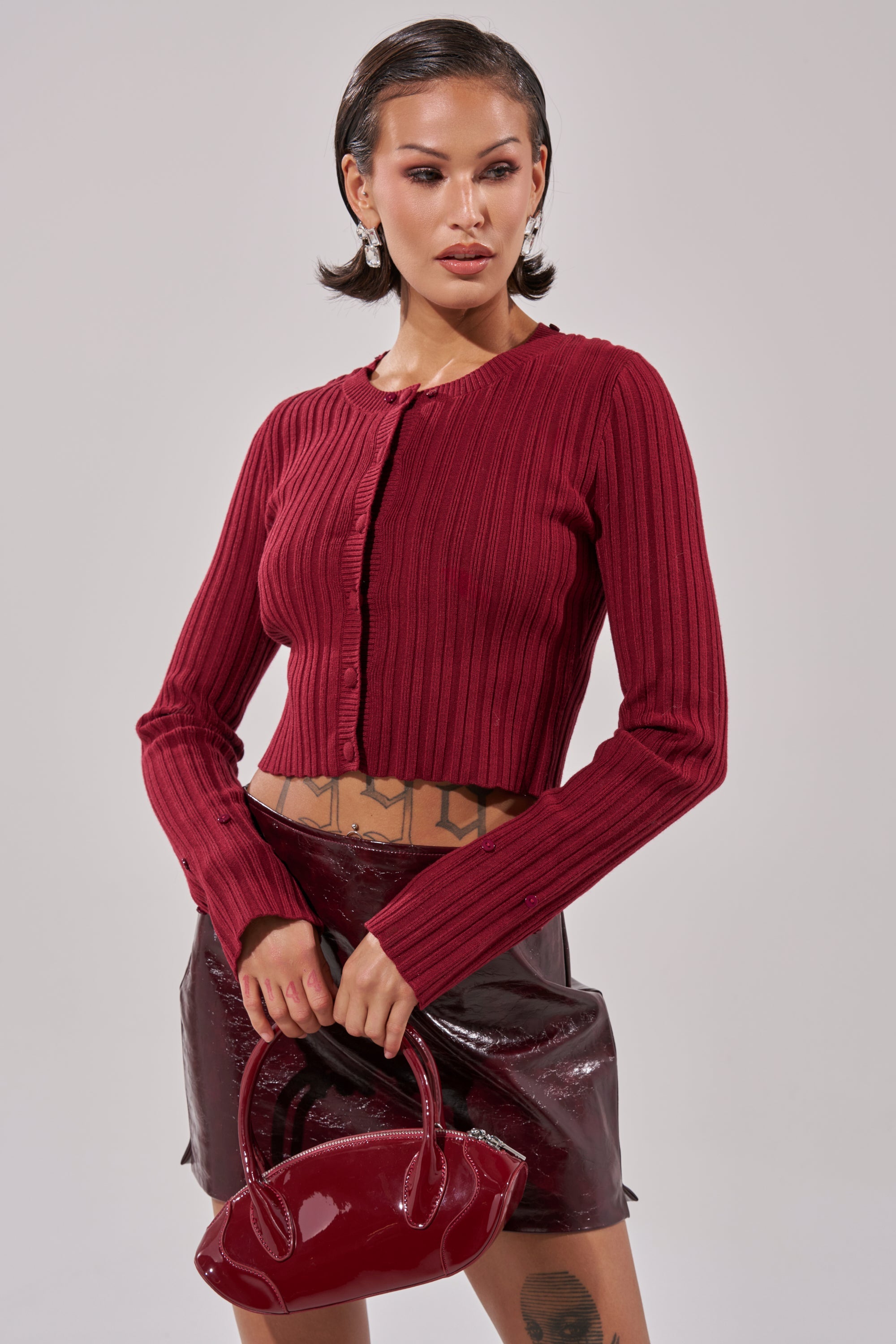 EASE MY MIND CARDIGAN WITH FUR TRIM