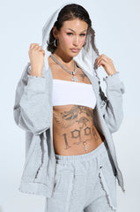 COME CHILL WITH ME ZIP UP SWEATSHIRT