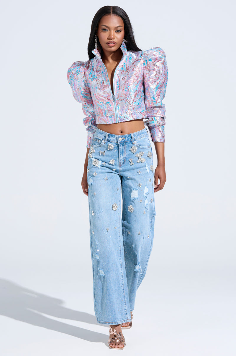 DELILAH PUFF SHOULDER BOMBER