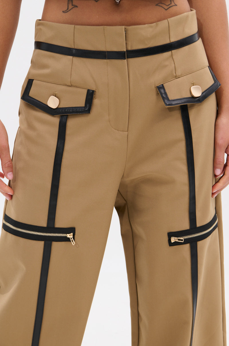 EAST HAMPTON WIDE LEG TROUSERS IN BROWN
