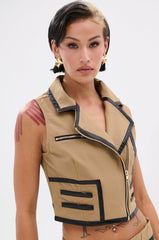 EAST HAMPTON VEST IN BROWN