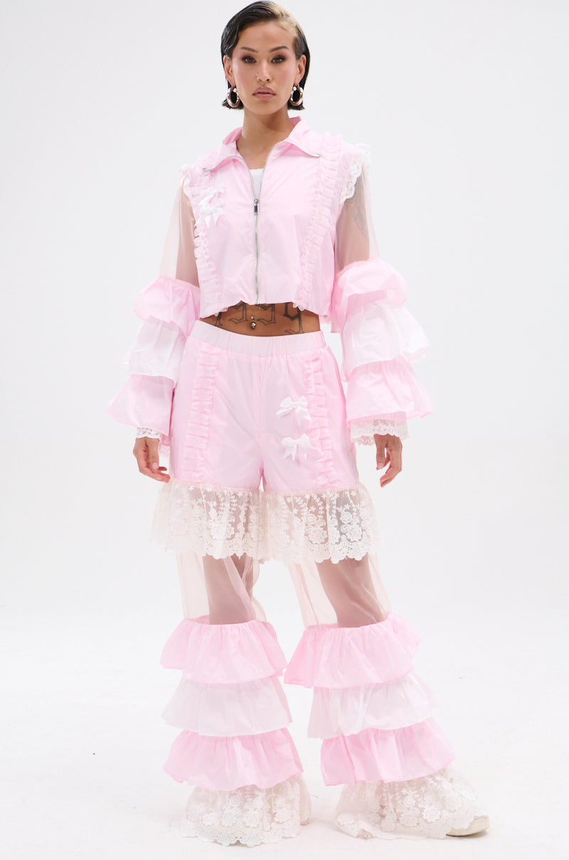 CANDY LACE TRIM WINDBREAKER