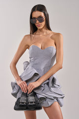 CONCRETE BLOOM MINI DRESS