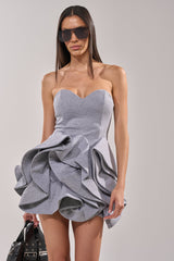 CONCRETE BLOOM MINI DRESS