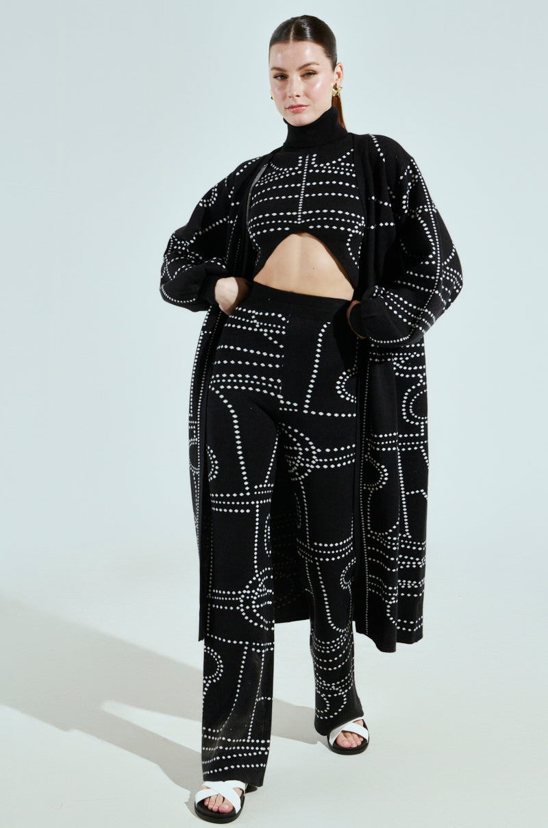 DOTTED OVERSIZED CARDIGAN