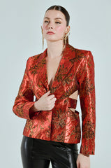 COCKTAIL HOUR CUT-OUT BLAZER