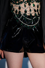DONT MESS WITH ME FAUX LEATHER SHORT
