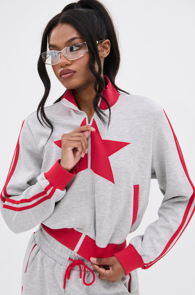 ALL STAR FULL ZIP MOCK NECK SWEATSHIRT