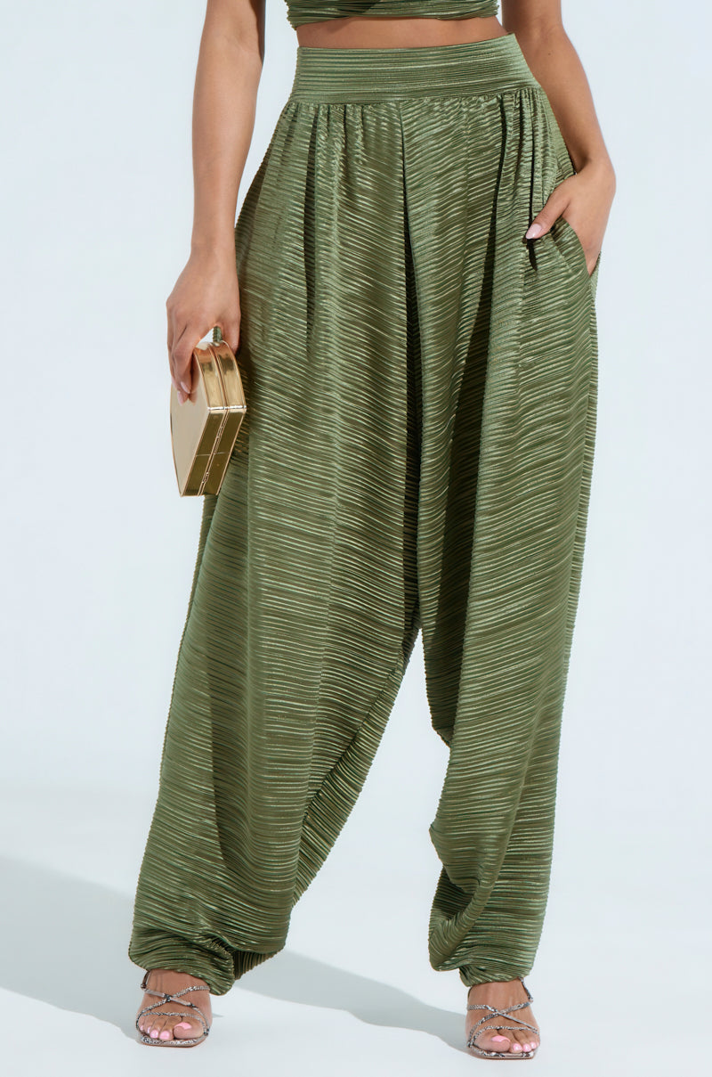CROIX DROP CROTCH PLISSE PANT