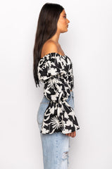 ASTER OFF THE SHOULDER FLORAL BLOUSE