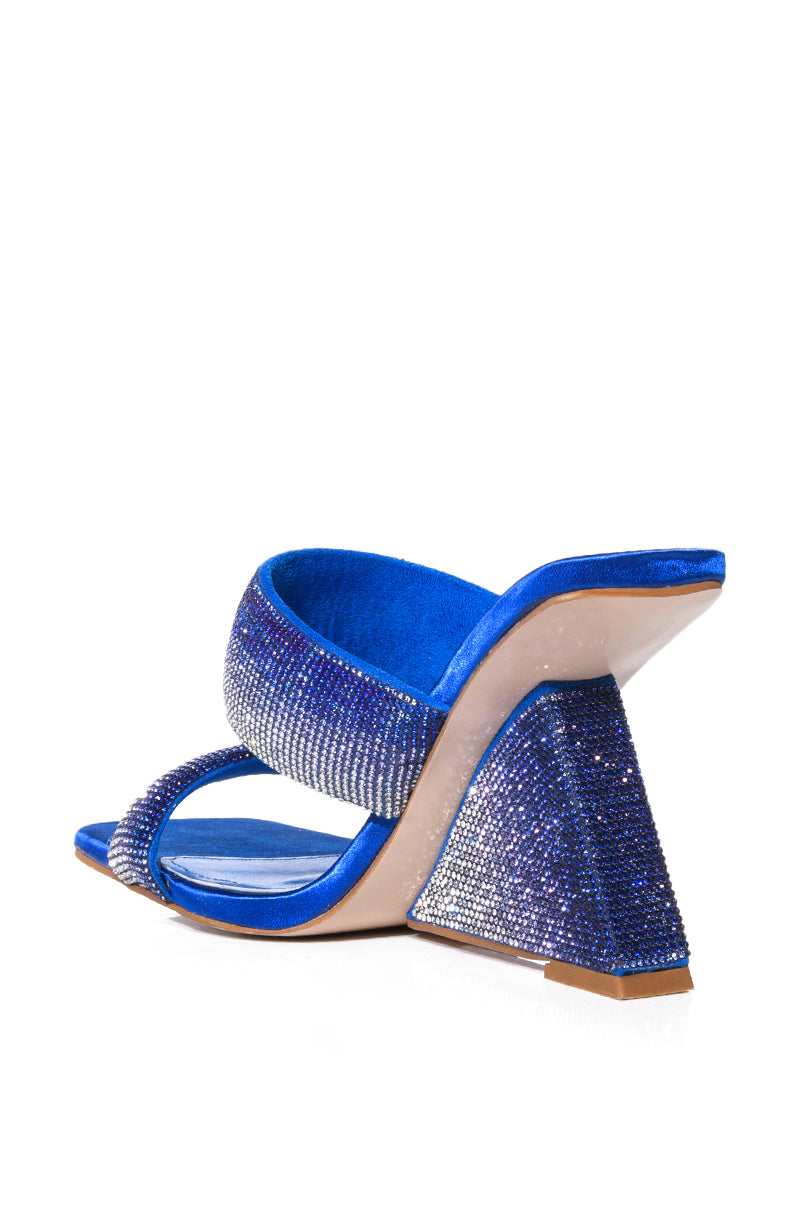 AZALEA WANG SAWYER BLUE SLIP ON SANDAL