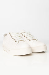 AZALEA WANG FREAK LIKE ME FLAT SNEAKER IN WHITE