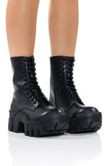 AZALEA WANG OLYMPIA WHITE CHUNKY BOOTIE