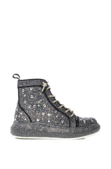 AZALEA WANG OTIS EMBELLISHED HIGH TOP IN BLACK