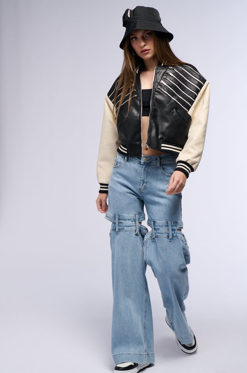 BEAM ME UP ZIPPERED BOMBER