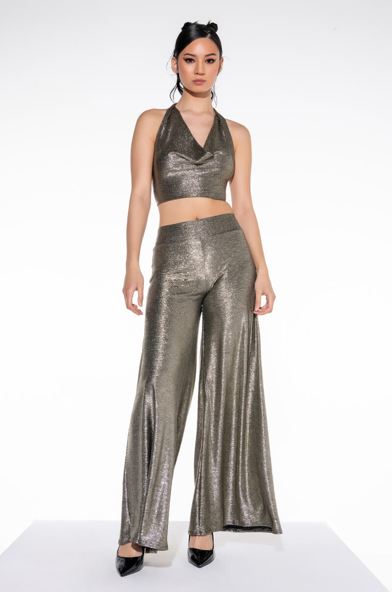 CAN'T TOP WON'T STOP WIDE LEG PALAZZO PANTS