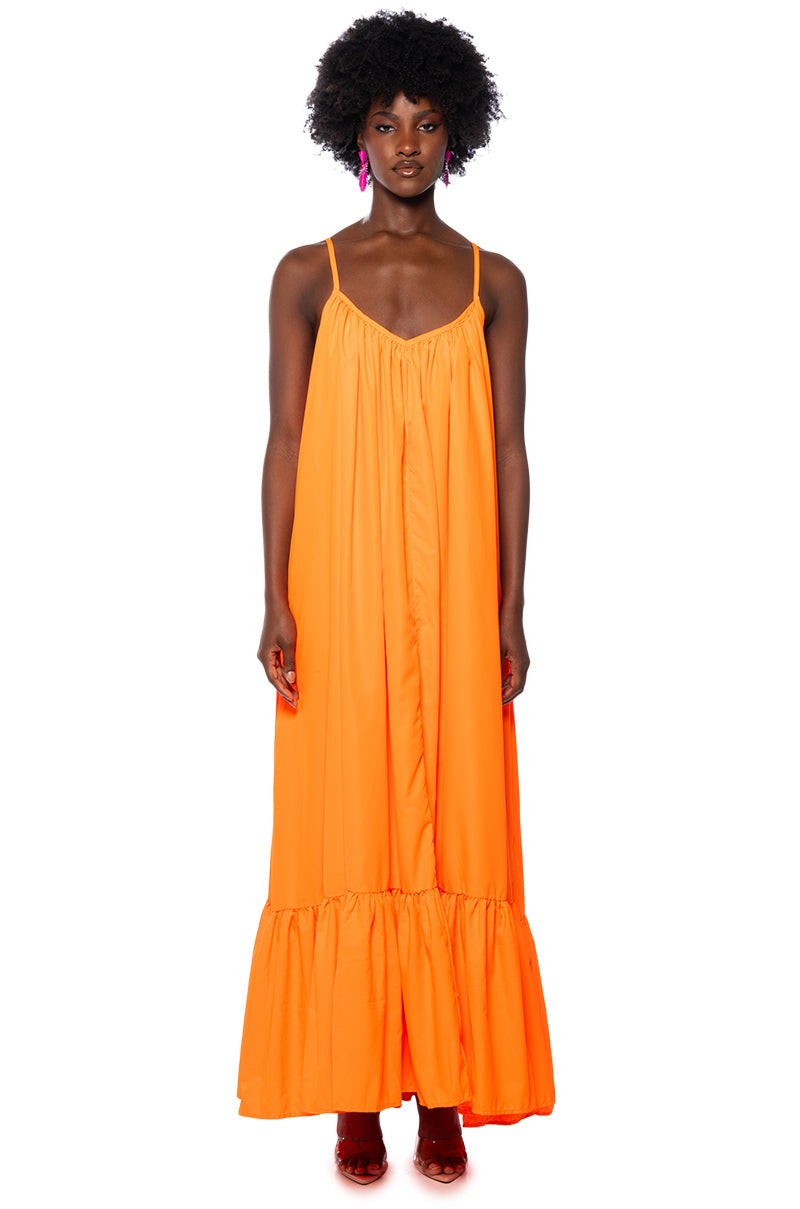CAPRI MAXI SUN DRESS IN ORANGE