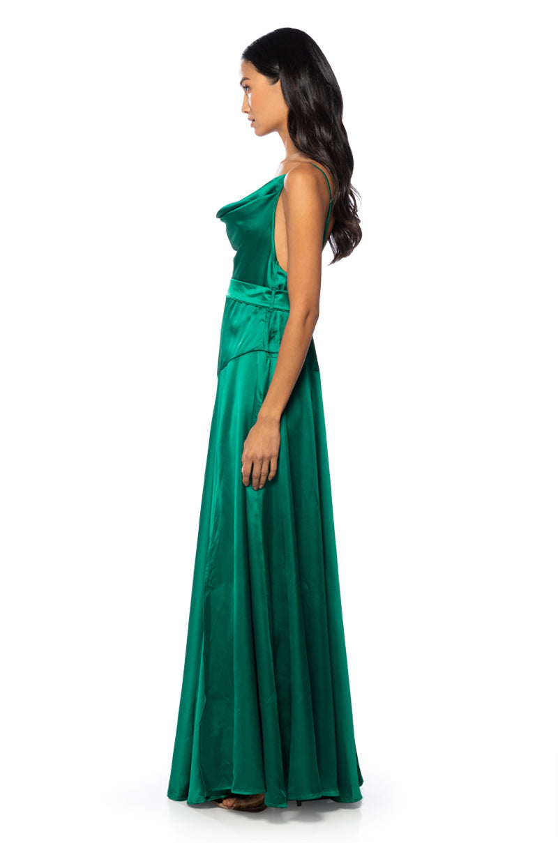 CASSIDEE COWL NECK MAXI DRESS